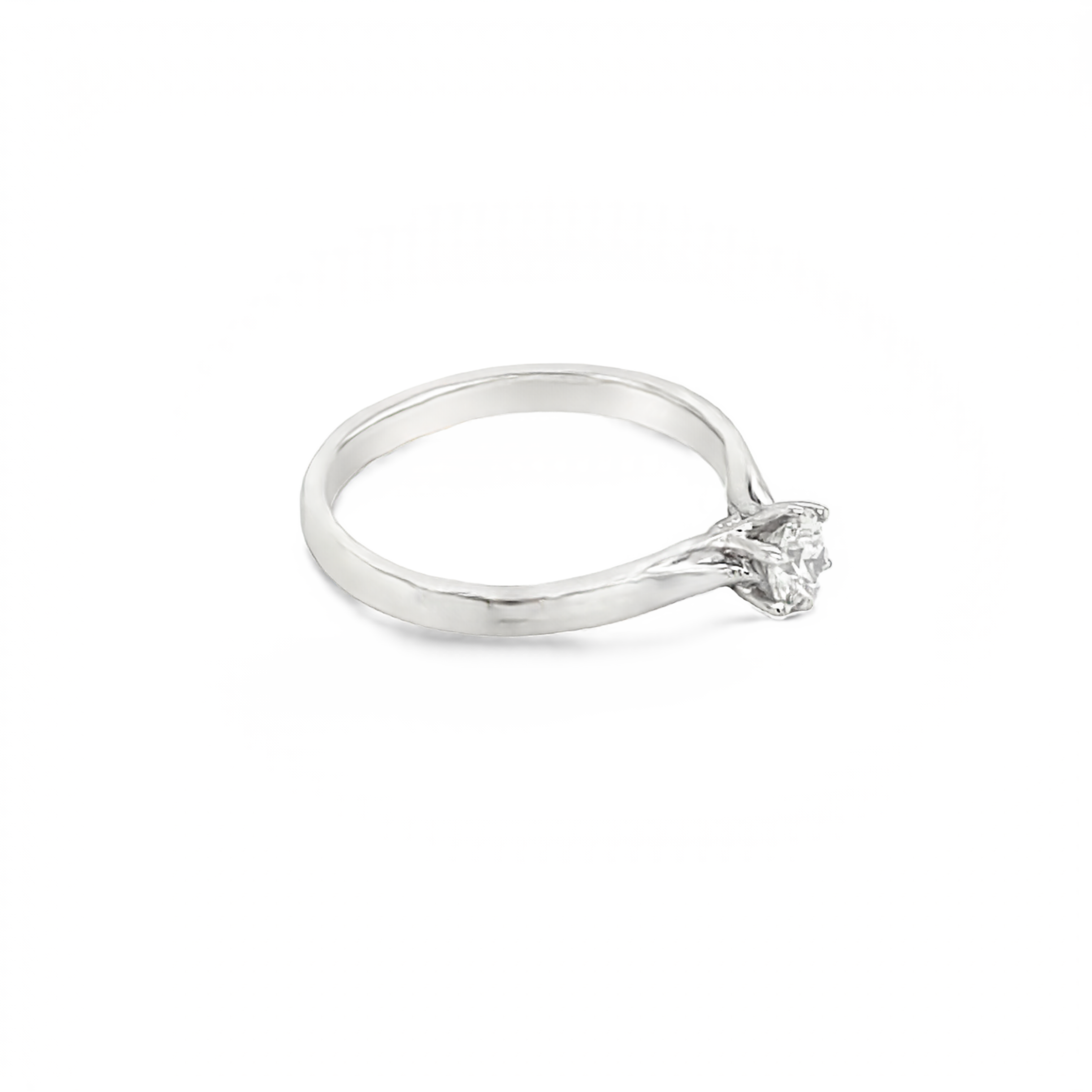 9ct White Gold 0.28ct Round Brilliant Cut Diamond Ring