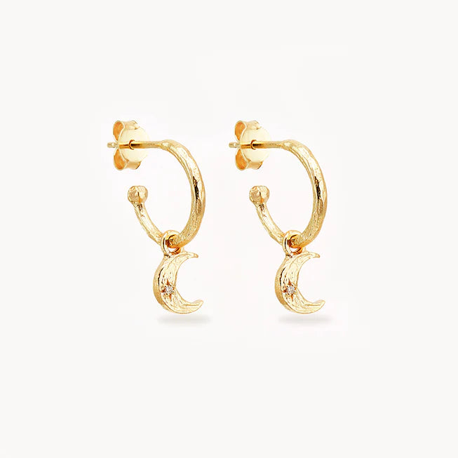 By Charlotte Desert Sky Waning Crescent Hoops