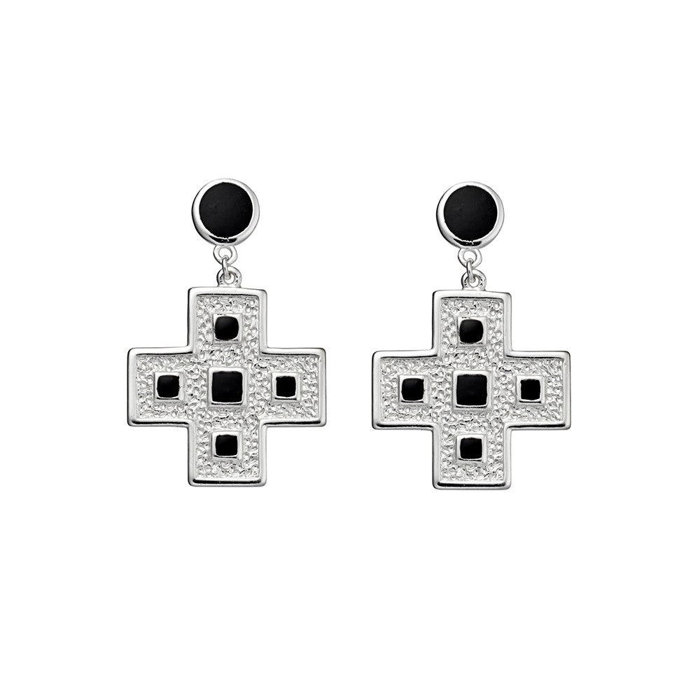 Sterling Silver Cross Earrings