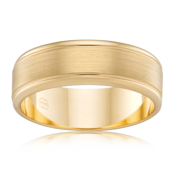 9ct Yellow Gold Men's Wedding Band