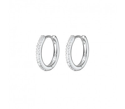 Sterling Silver Cubic Zirconia Huggie Earrings