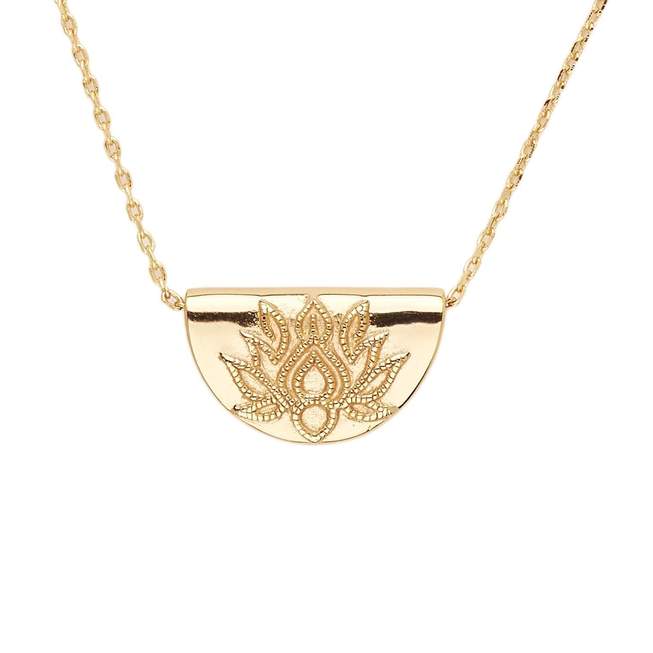 By Charlotte Gold Lotus Short Necklace