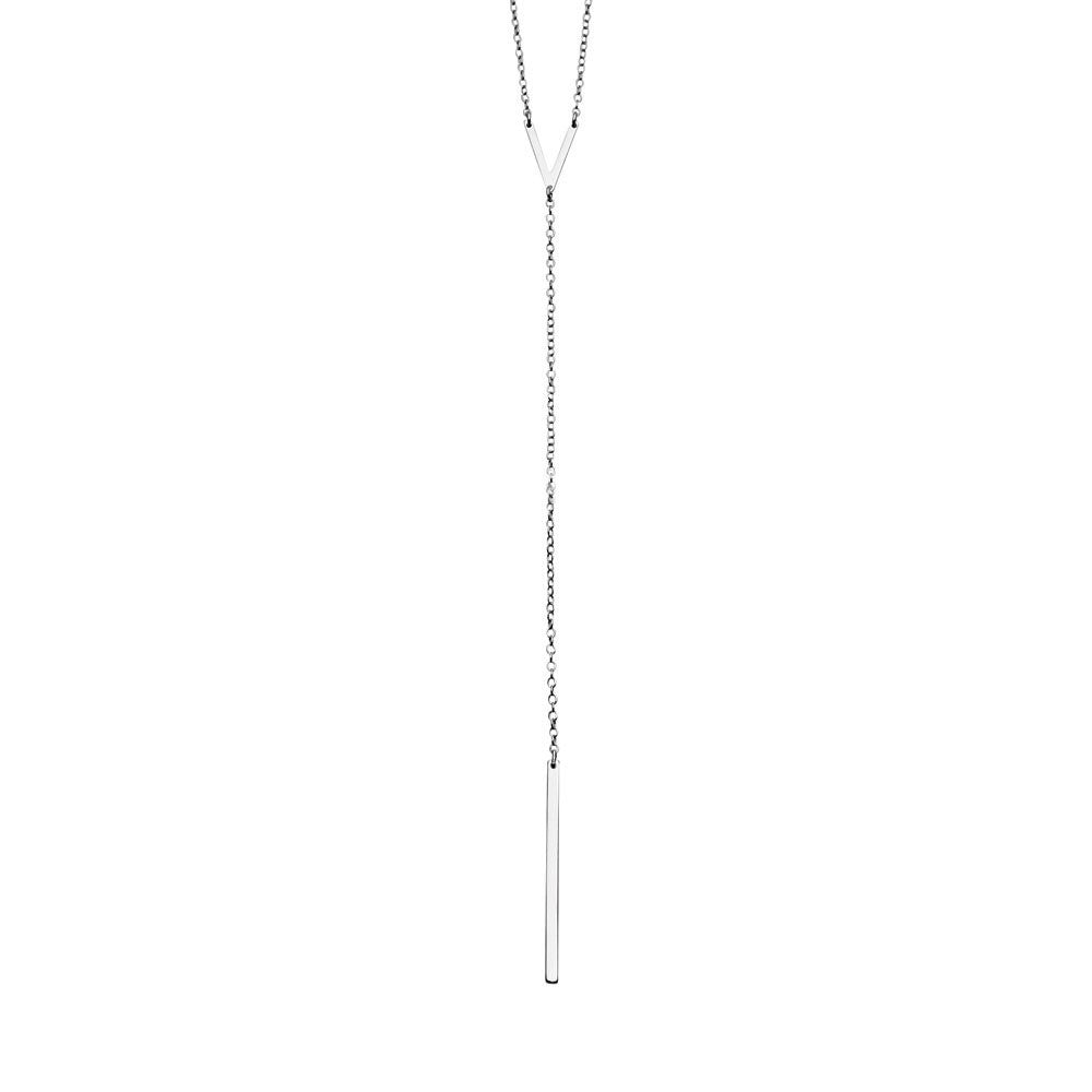 Sterling Silver V Necklace