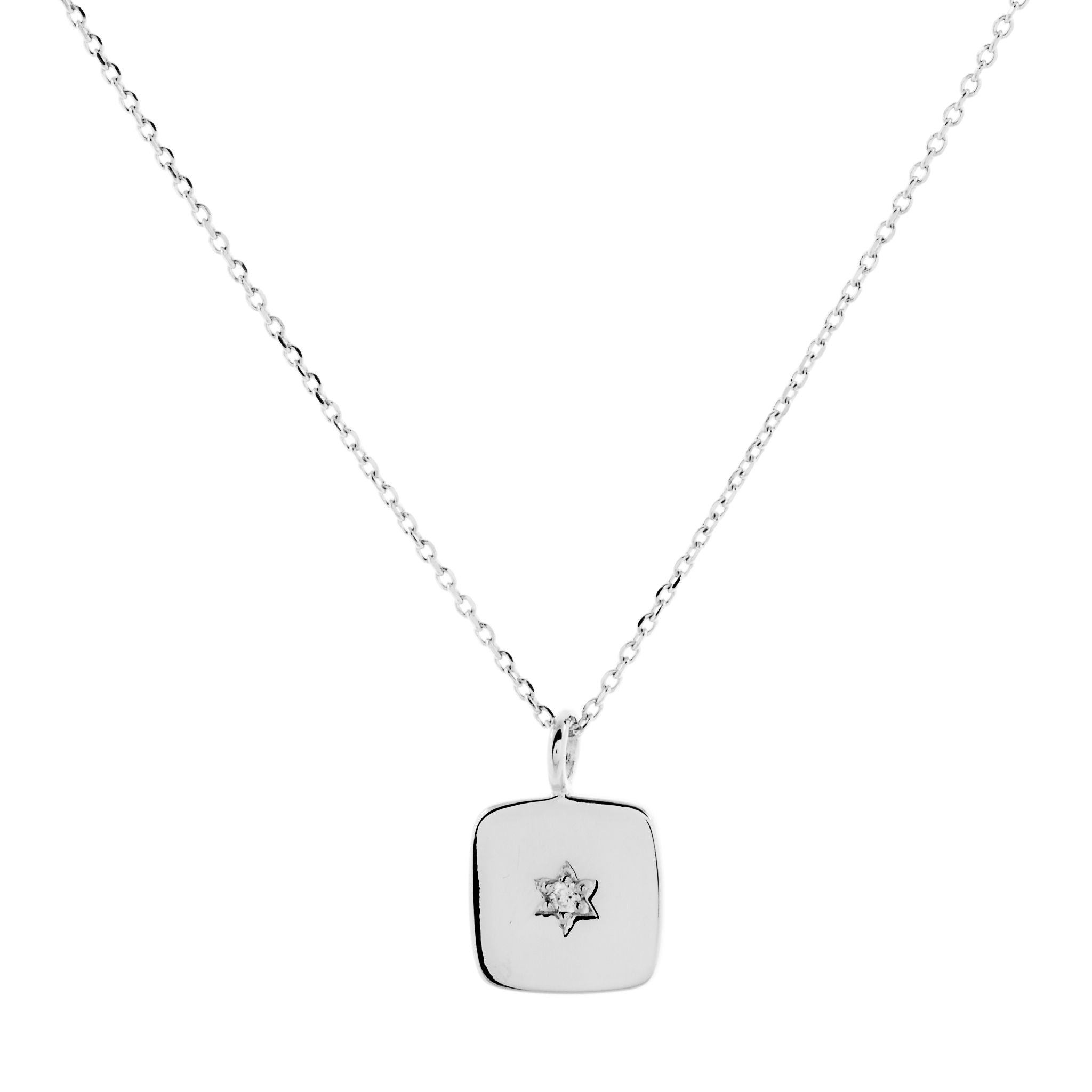 Sterling Silver Square Necklace