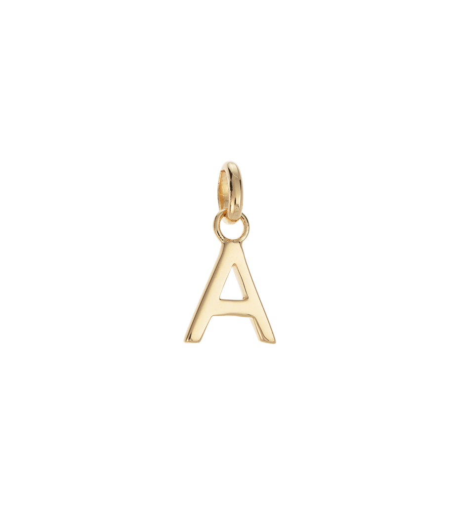 Kirstin Ash Outline Initial A-Z Pendant 18k gold vermeil