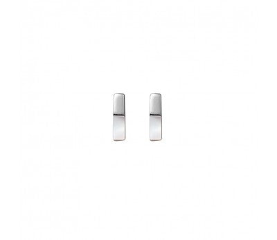 Sterling Silver Bar Stud with Mother of Pearl