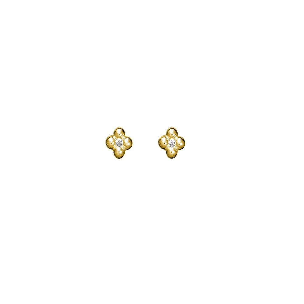Yellow Gold Plated Stud Earrings
