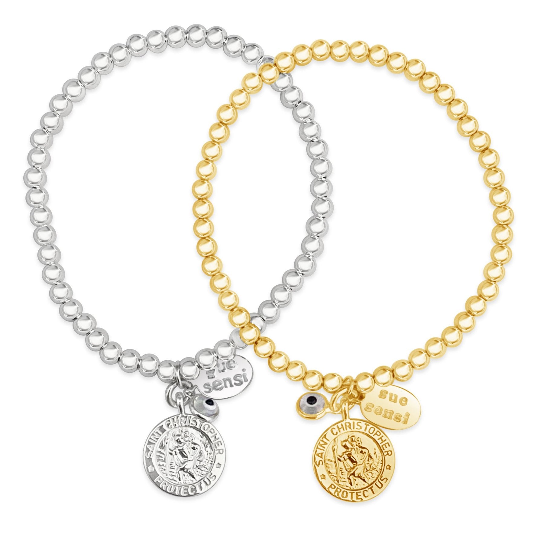 Sue Sensi St. Christopher Safe Charm Bracelet
