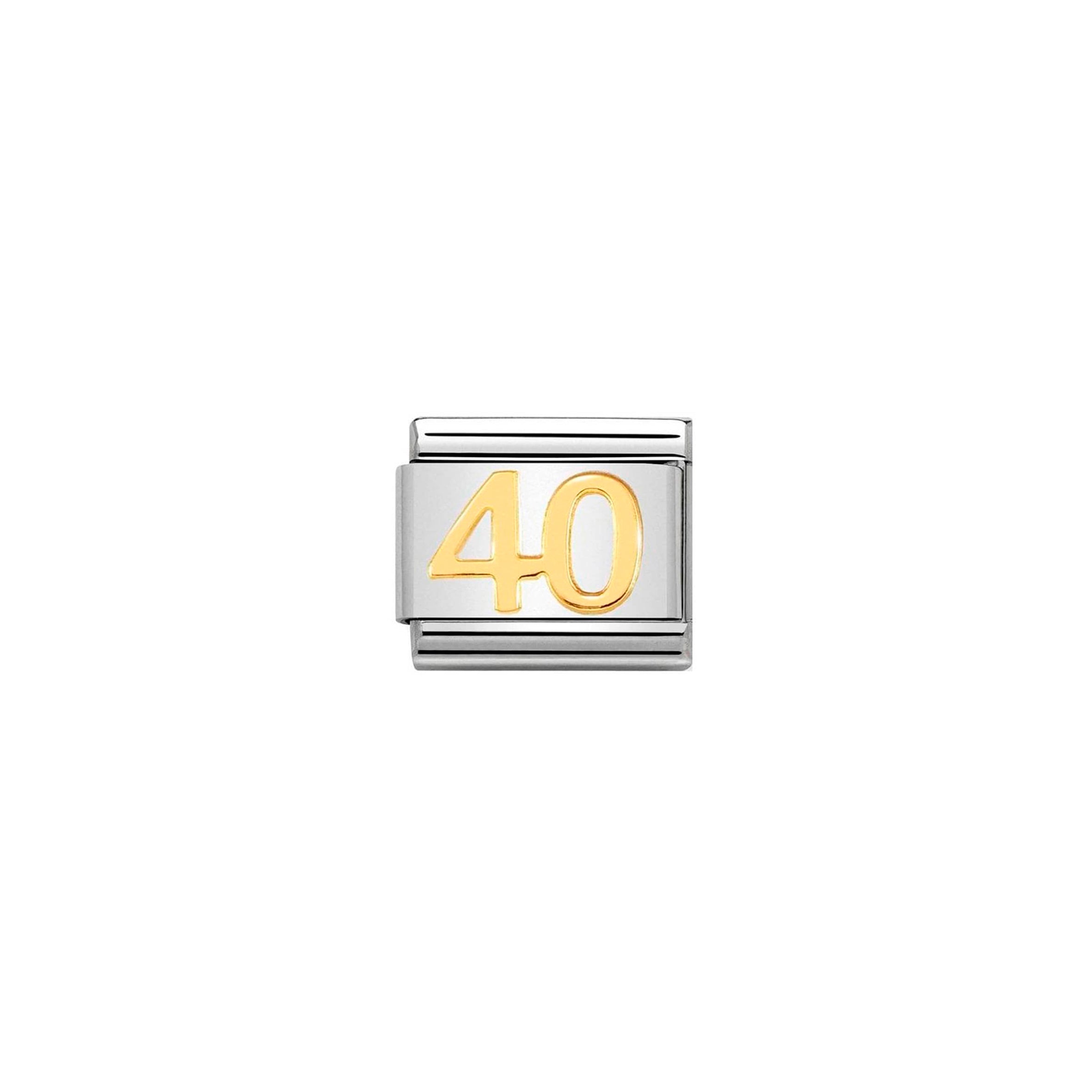 COMPOSABLE CLASSIC LINK 030109/41 NUMBER 40 SYMBOL IN 18K GOLD