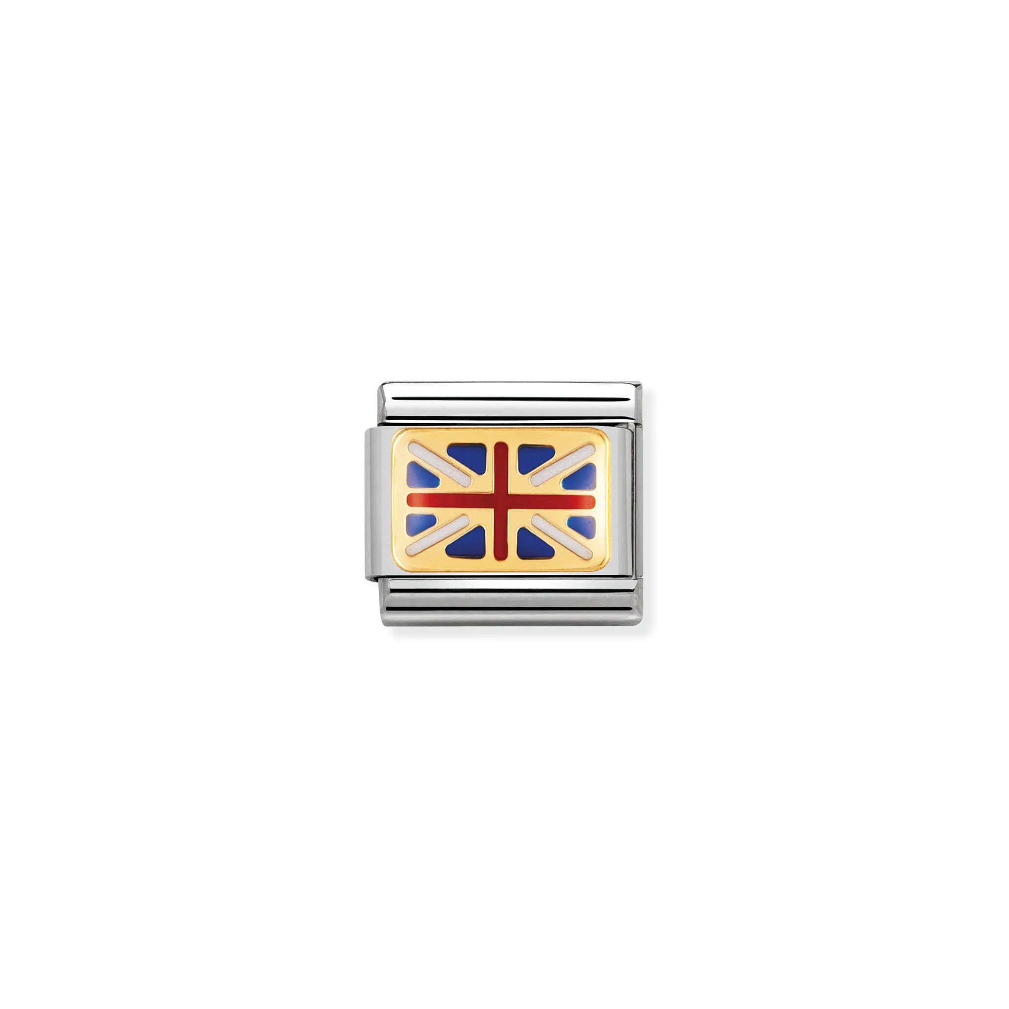 COMPOSABLE CLASSIC LINK 030234/06 GREAT BRITAIN FLAG IN 18K GOLD AND ENAMEL