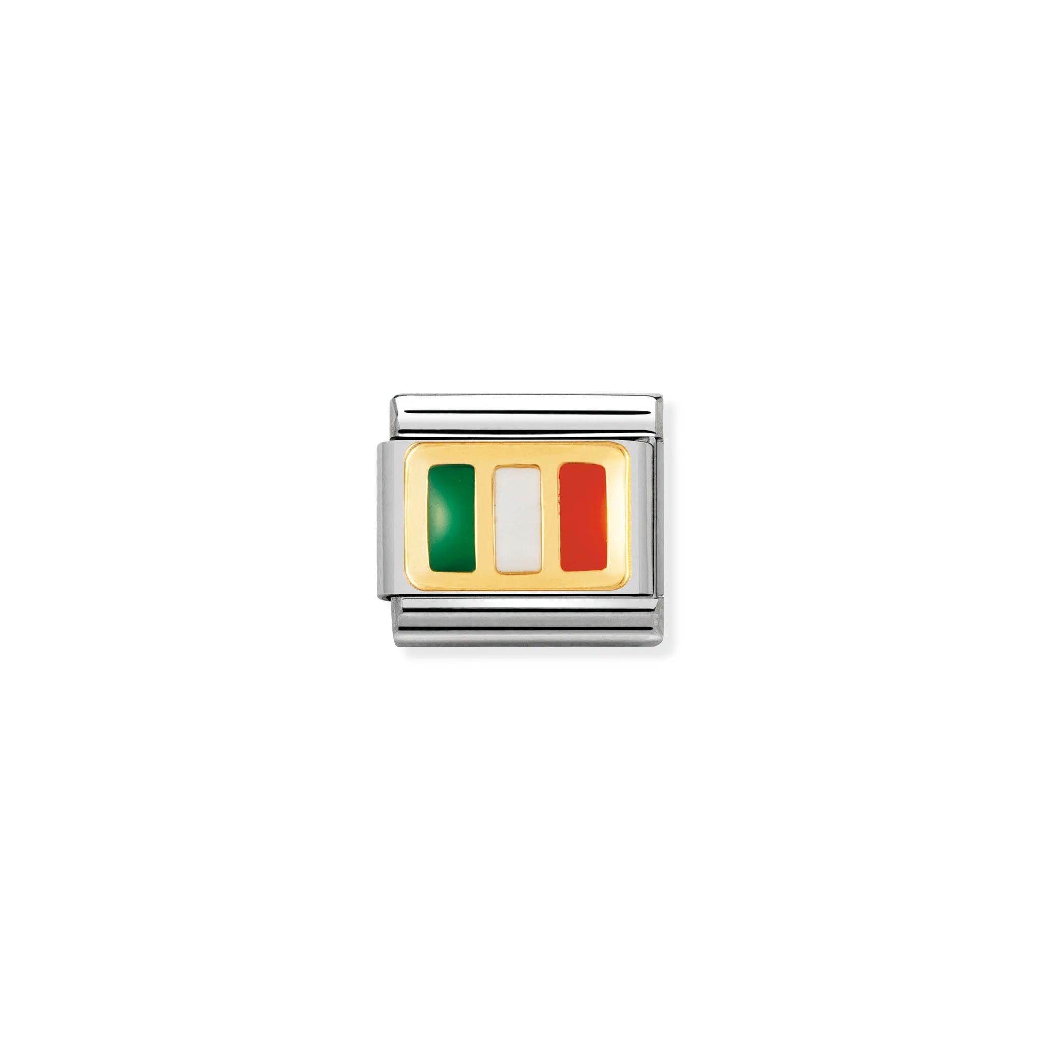 COMPOSABLE CLASSIC LINK 030234/10 IRELAND FLAG IN 18K GOLD AND ENAMEL