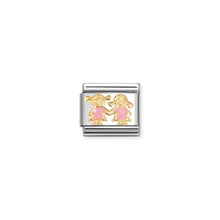 Nomination Composable Classic Link 925 Sterling Silver Pink Sisters