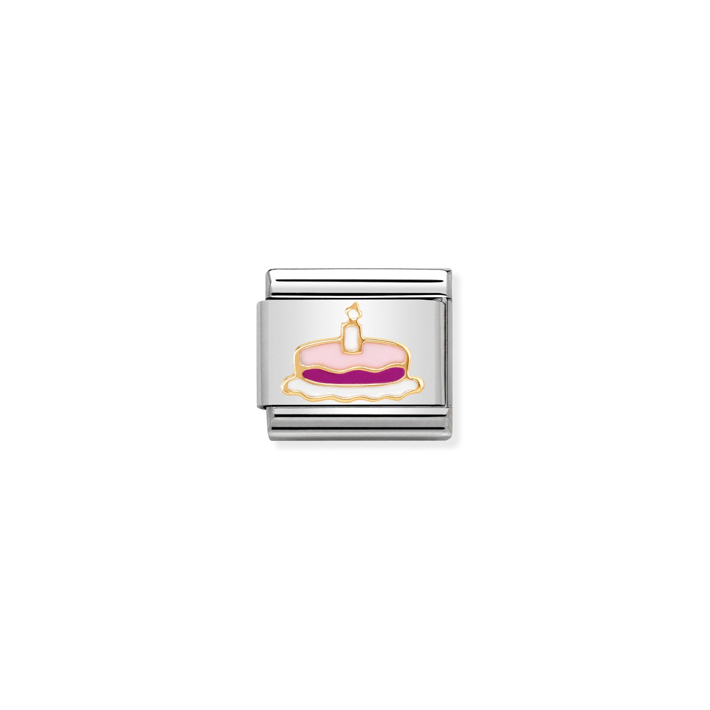 Composable Classic Link 18ct Gold Cake with Enamel 030285/05