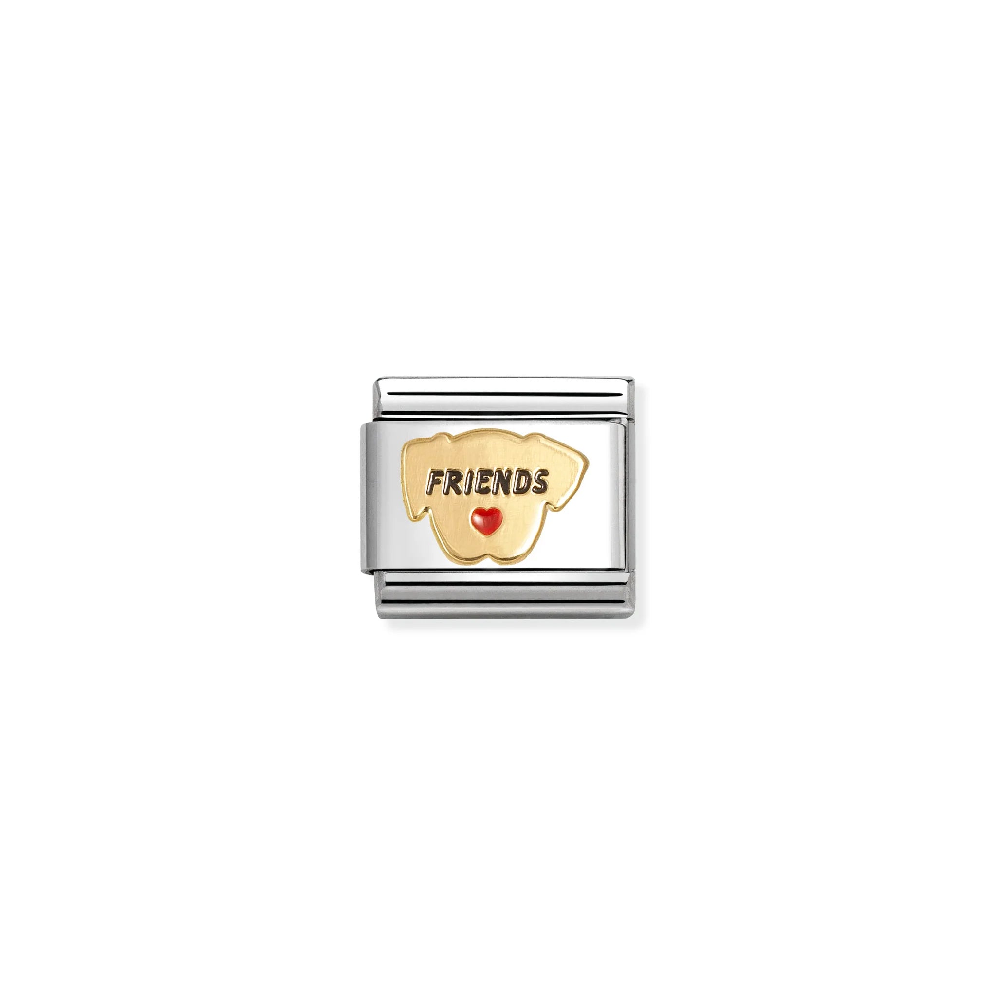 COMPOSABLE CLASSIC LINK 030285/69 FRIENDS DOG IN 18K GOLD & ENAMEL