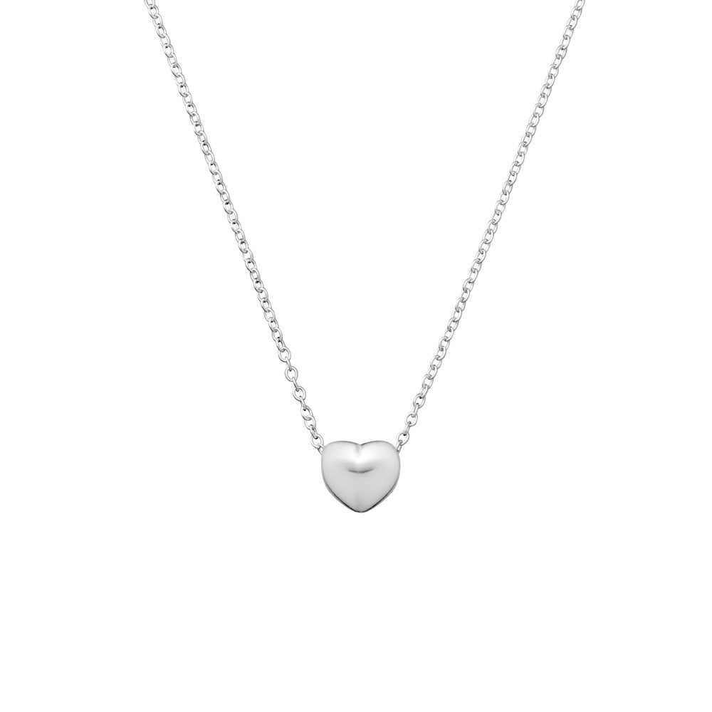 Sterling Silver Floating Heart Necklace