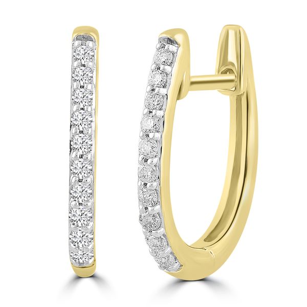 0.15ct Diamond Huggie Earings in 9ct Yellow Gold