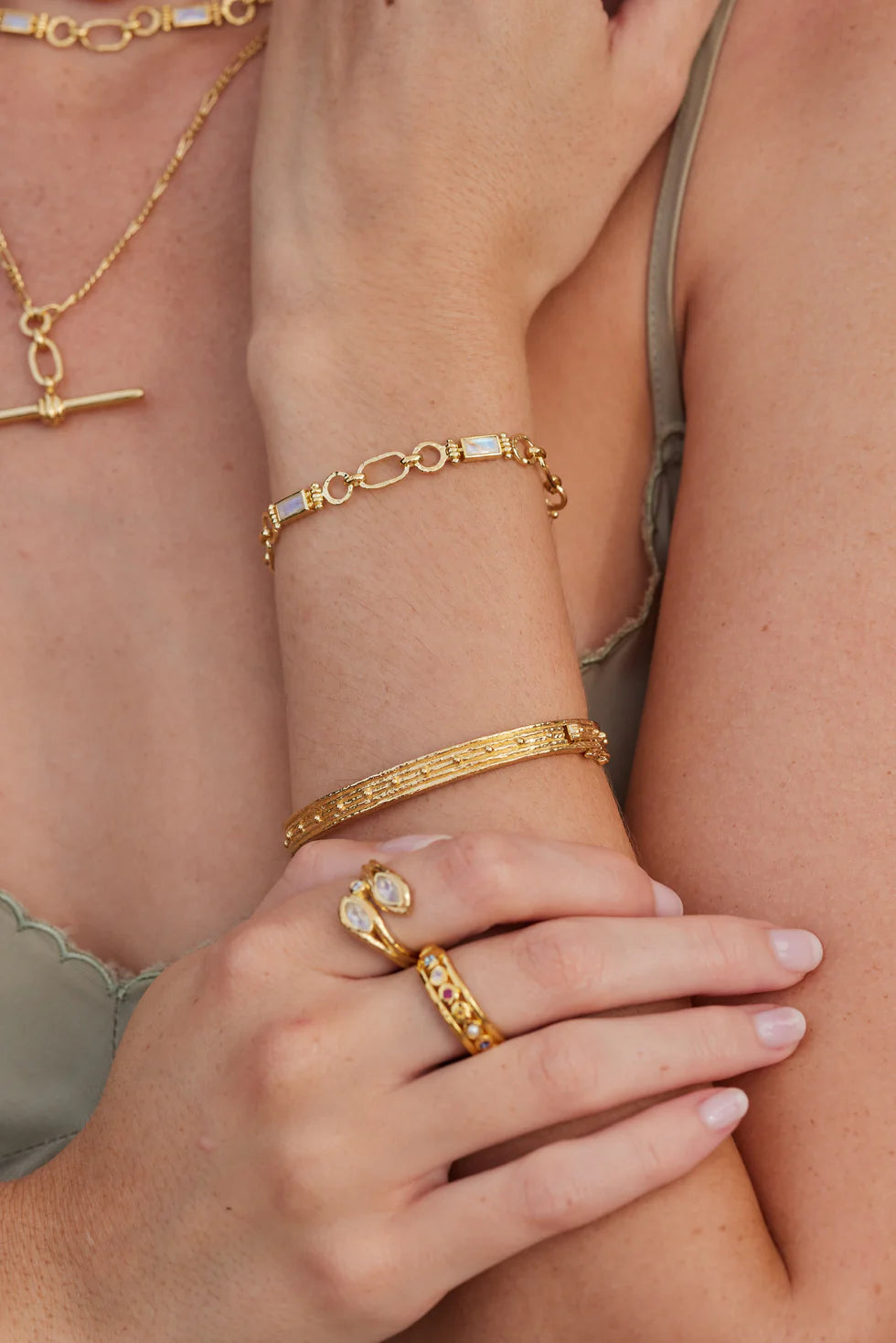 Toni May Petra Moonstone Gold Bracelet