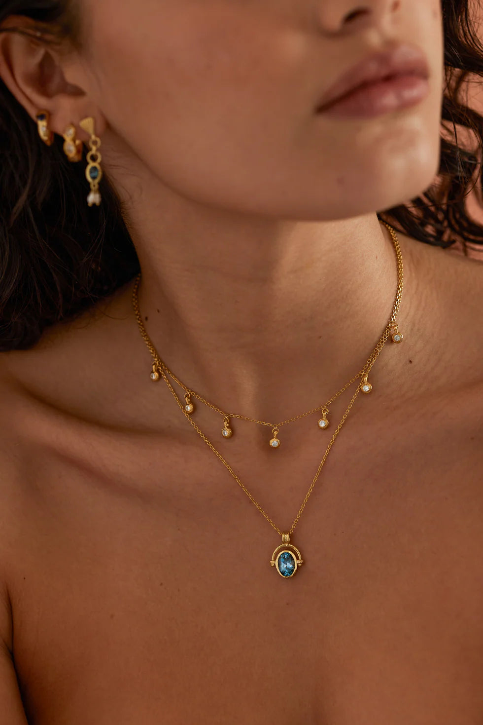 Toni May Mira Topaz Gold Necklace