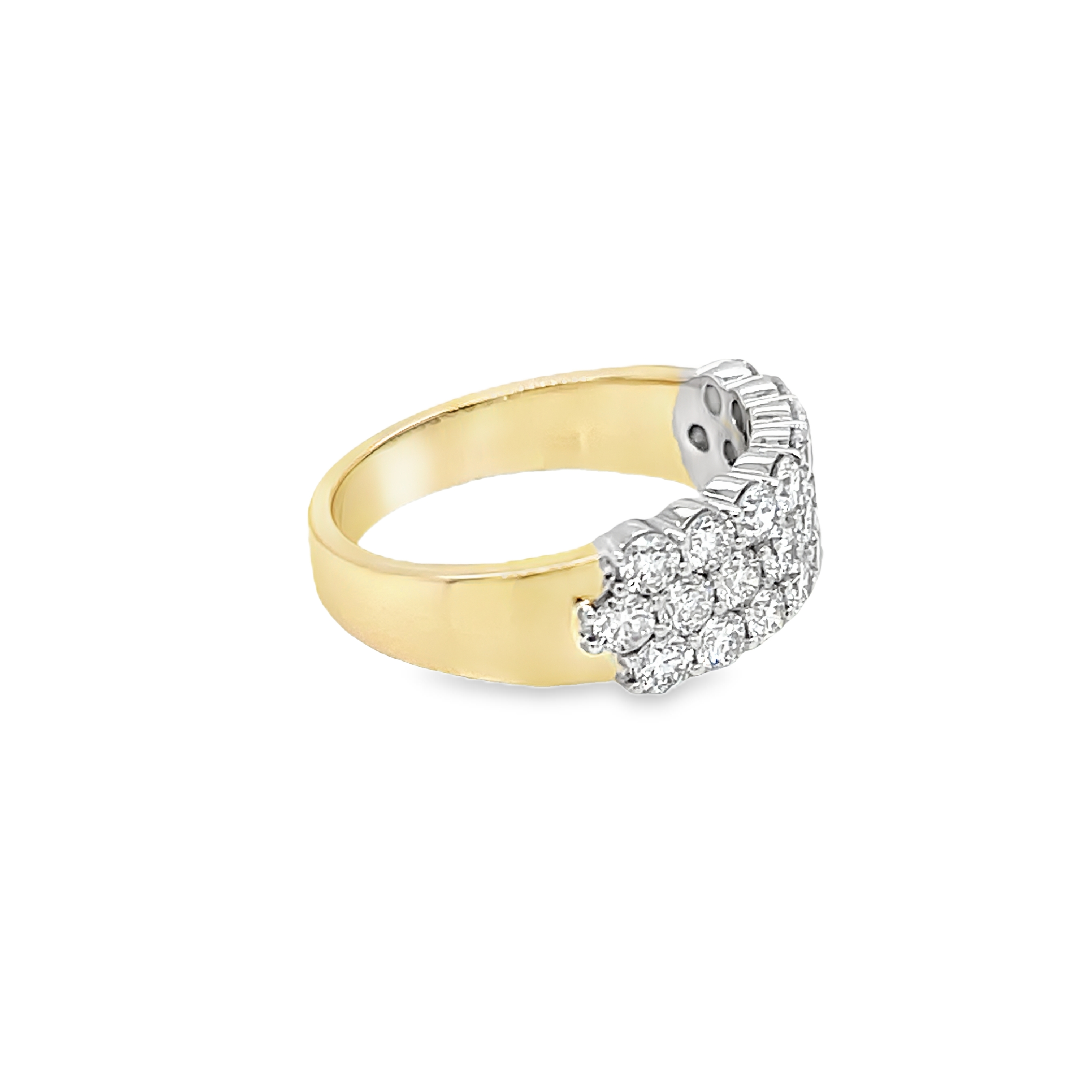 9ct Yellow and White Gold 1.66ct Lab Grown Diamond Dress Ring