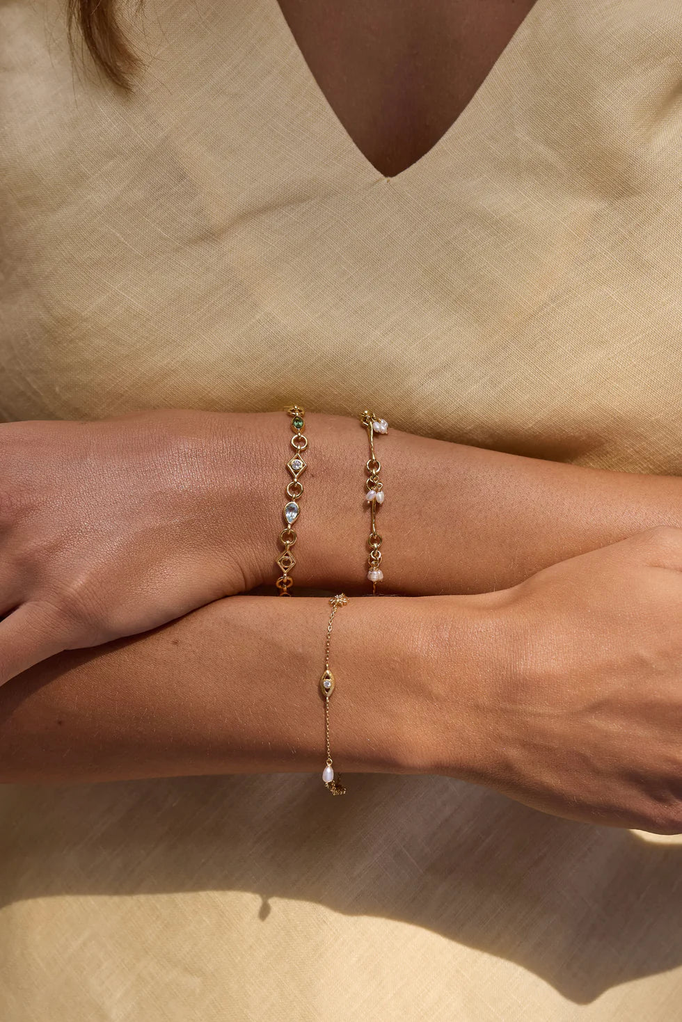 Toni May Soleil Pearl Gold Bracelet
