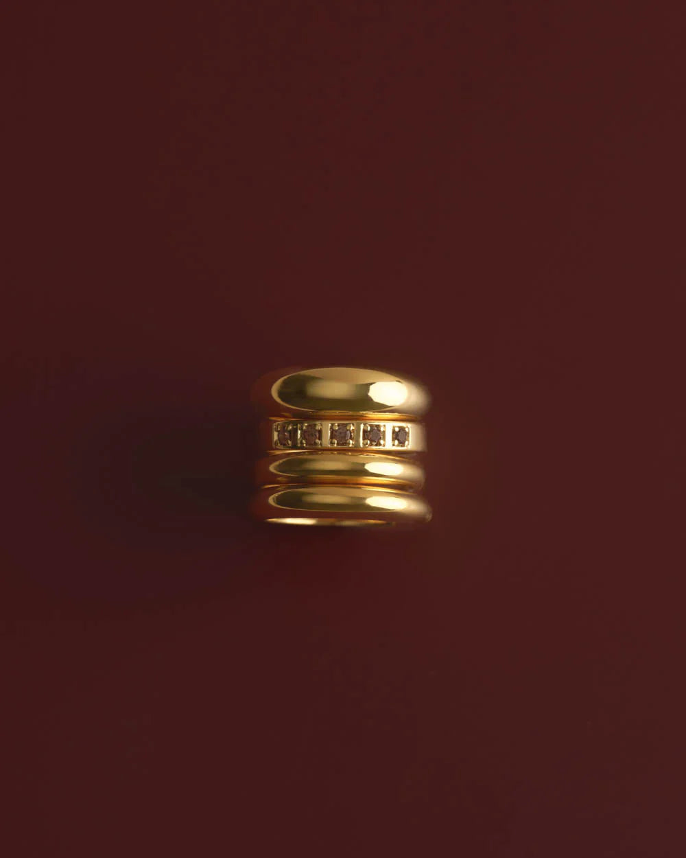 Kirstin Ash Renewal Ring 18k Gold Plated Size 8