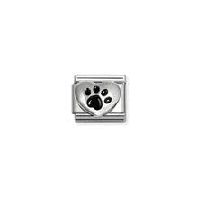 Nomination Composable Classic Footprint Heart in Black