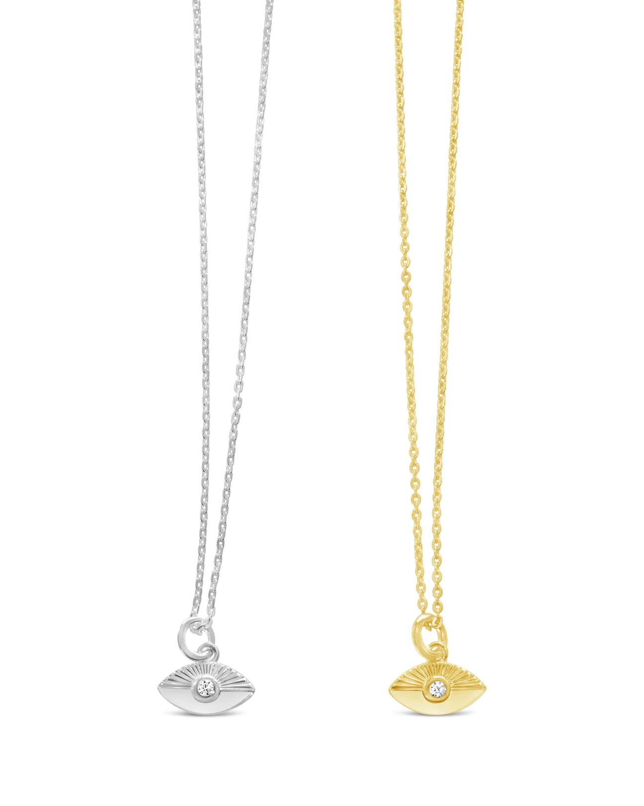 Sue Sensi Ocean Sunrise Eye Necklace - Gold