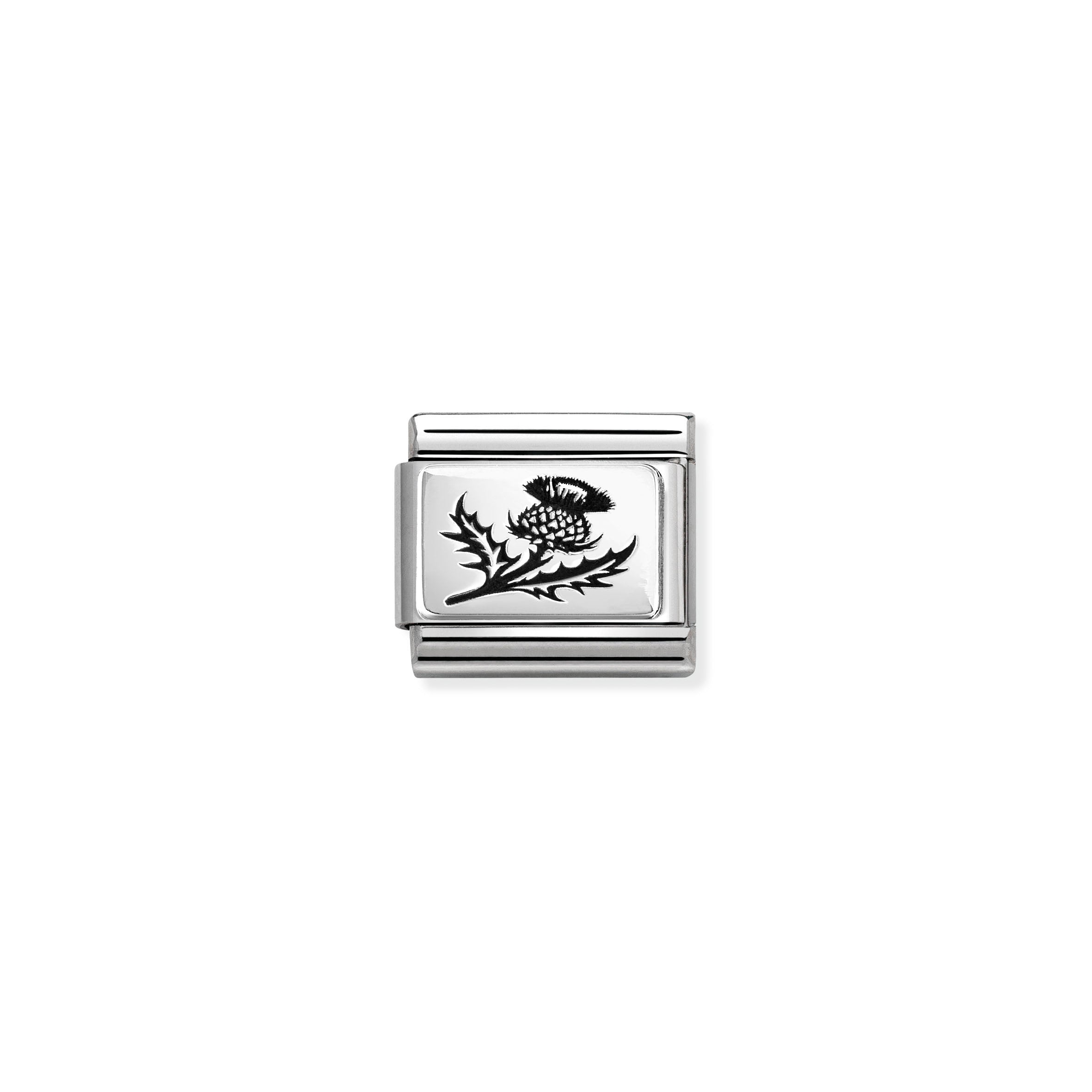 Composable Classic Link 330111/54 Thistle Symbol Sterling Silver on s/steel