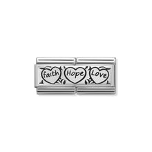 Nomination Composable Classic Double Engraved Link Faith Hope Love