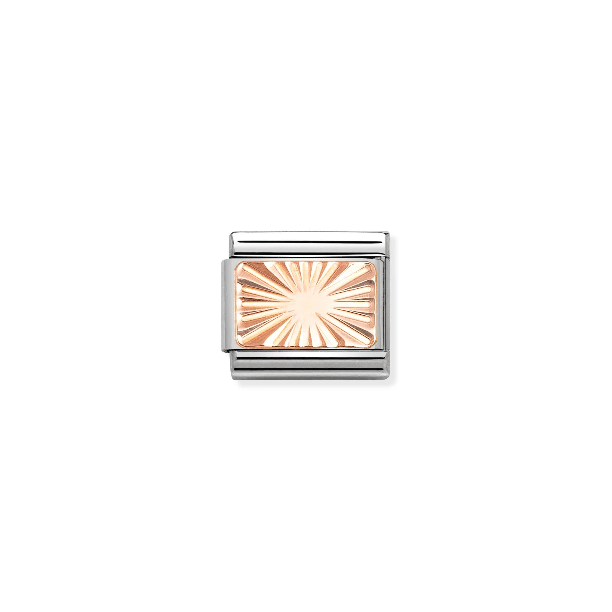COMPOSABLE CLASSIC LINK 430101/56 ETCHED DETAIL PLATE IN 9K ROSE GOLD