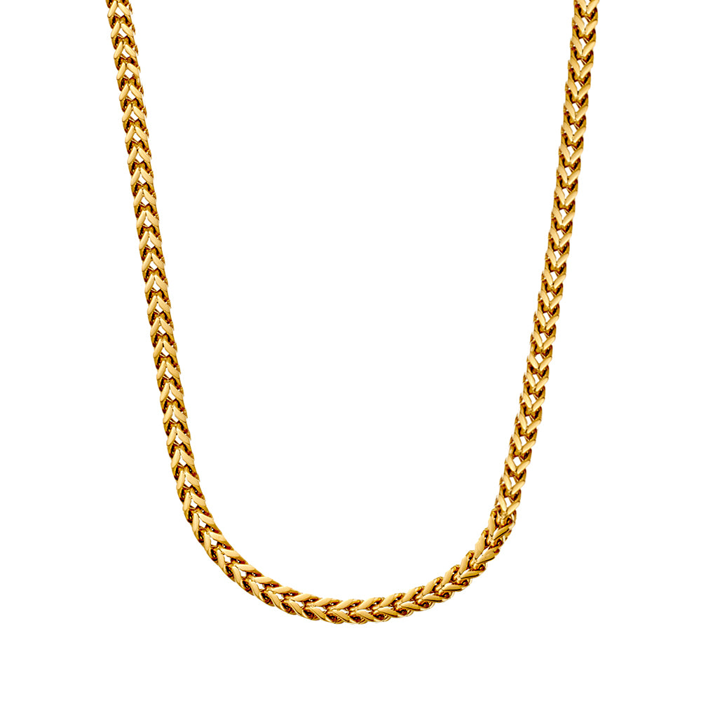 Stainless Steel Yellow Gold Plated Mechanical Link Chain