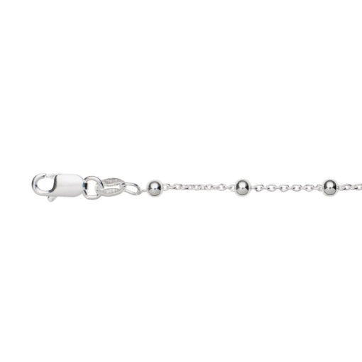 Sterling Silver Fine Anklet with 3mm Balls