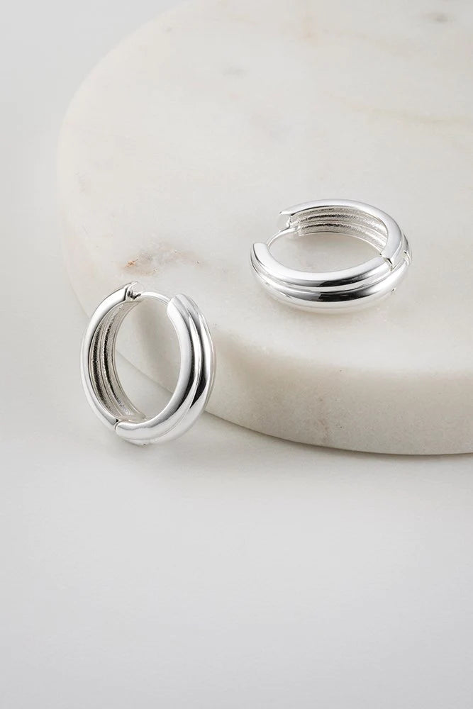 Zafino Paris Hoop Earrings- Silver