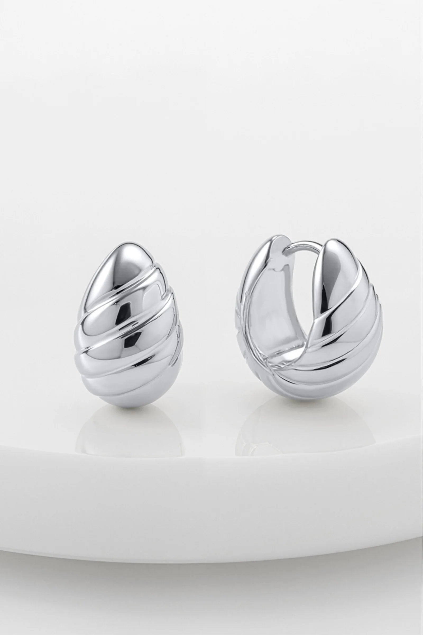 Zafino Bronte Huggie- Silver