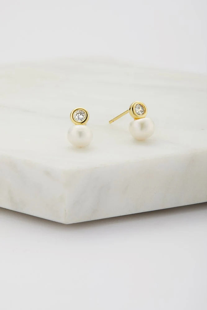 Zafino Aria Stud Earrings- Gold