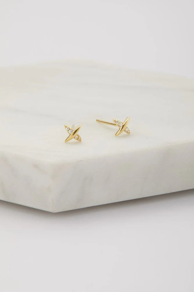 Zafino Olivia Stud Earrings- Gold