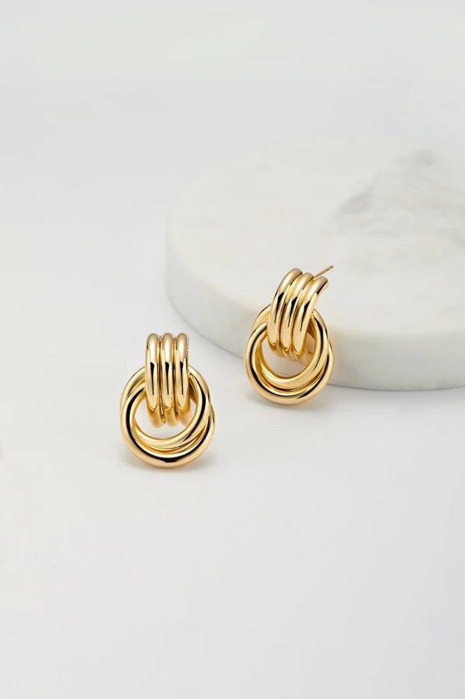 Zafino Poppy Earrings Large- Gold