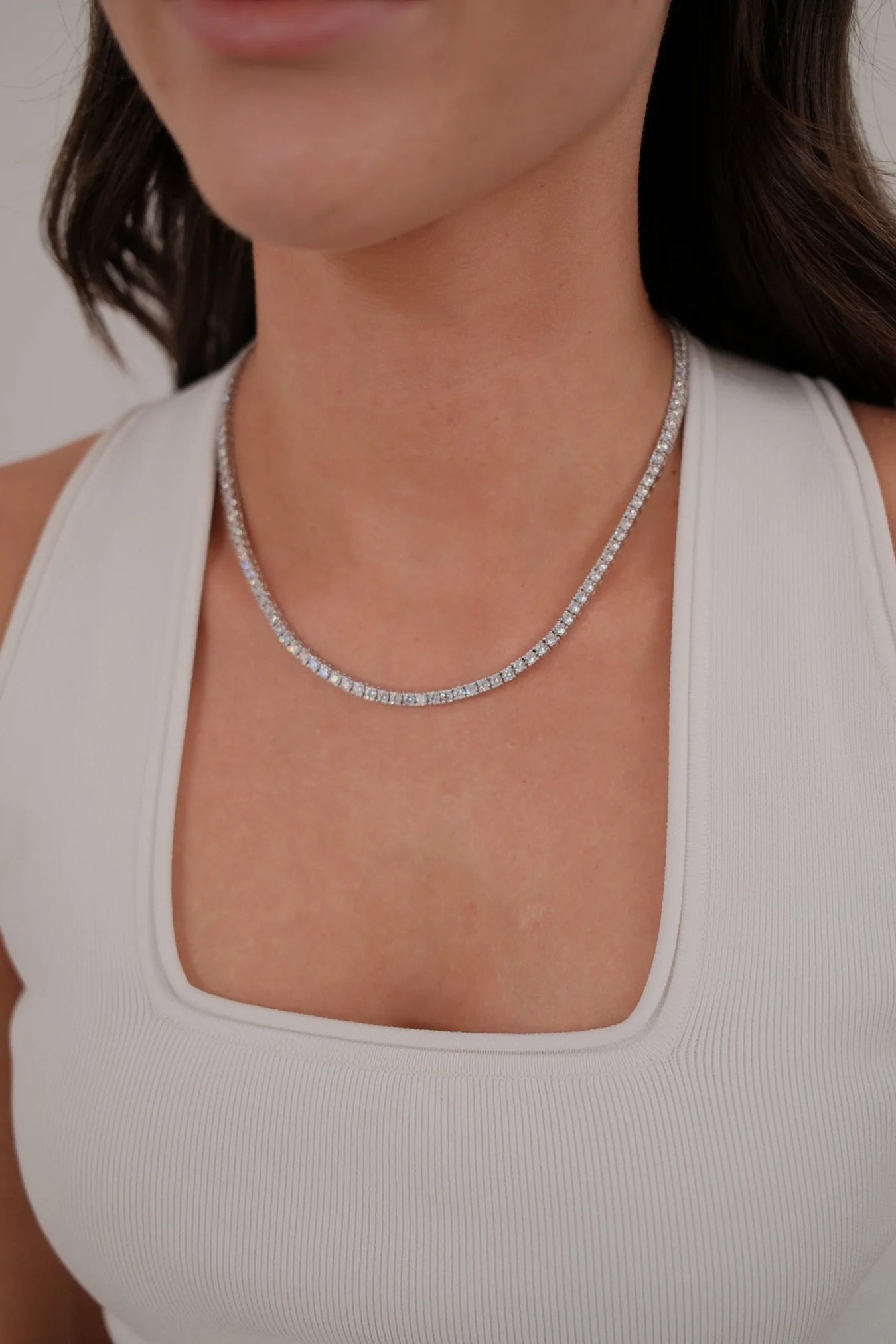 Zafino Dani Tennis Necklace Silver
