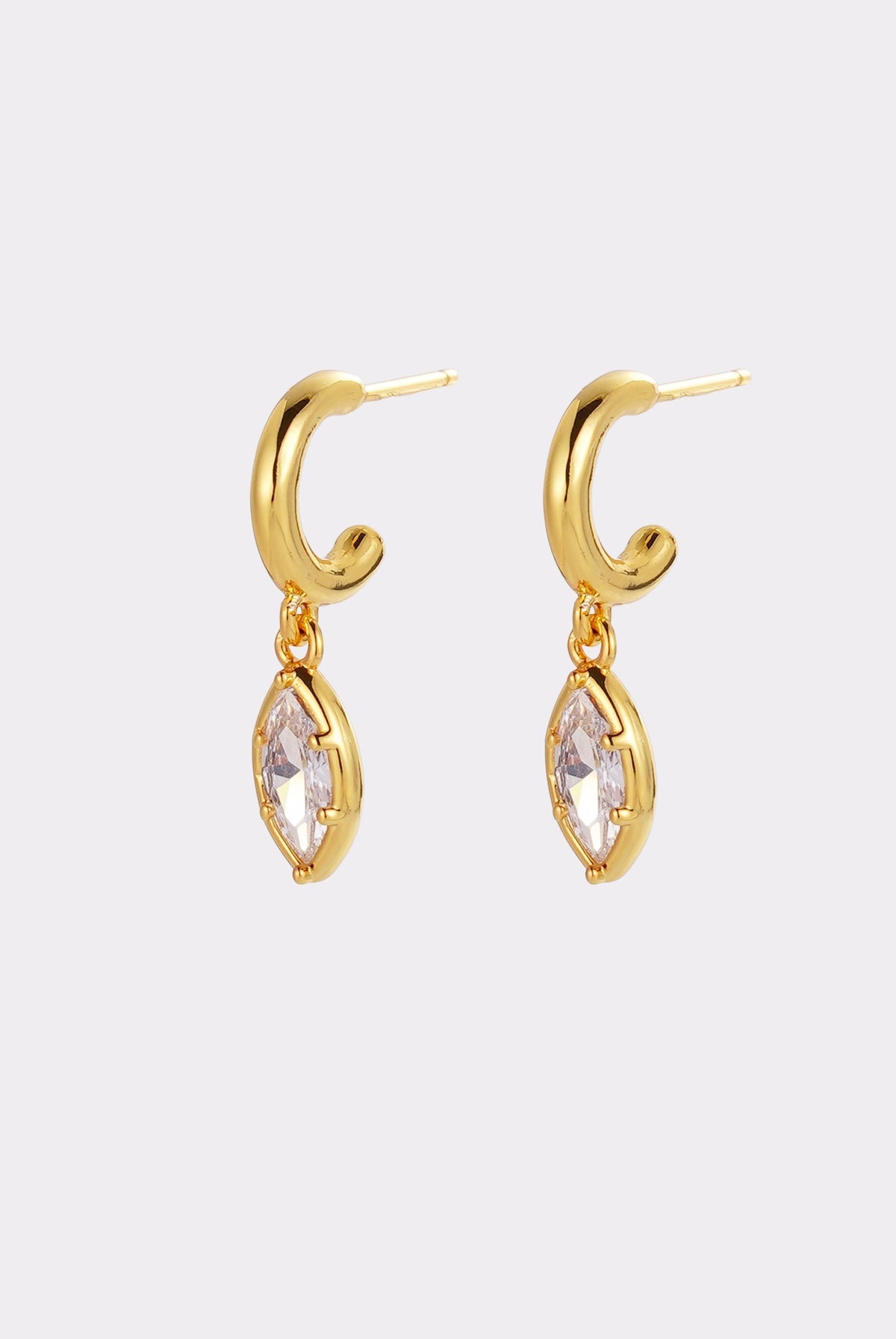 Zafino Eden Crystal Hoop Gold