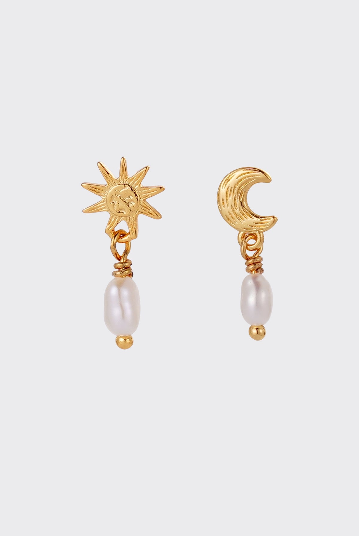 Zafino Luna Pearl Drop Earring - Gold
