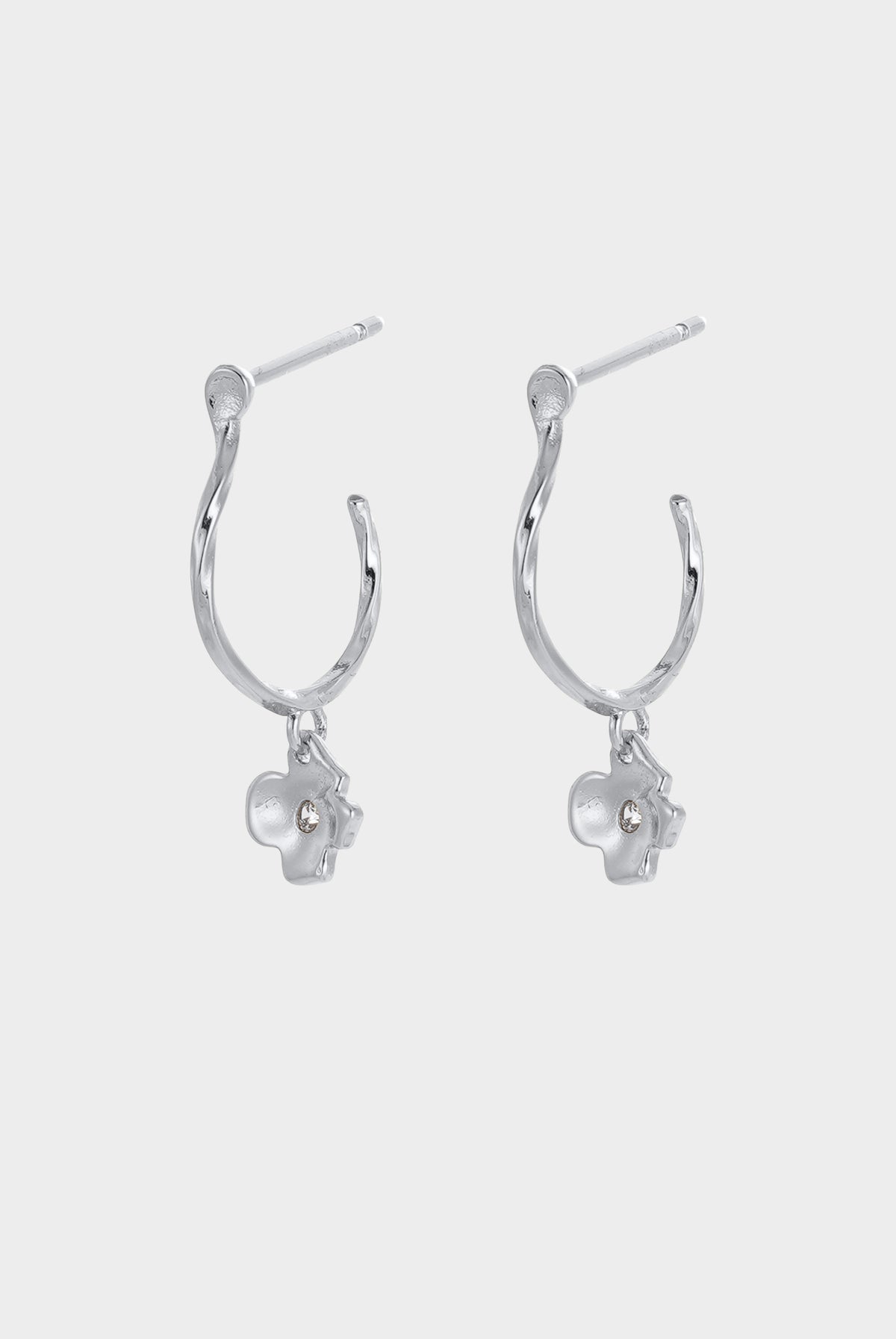Zafino Fleur Hoop Silver