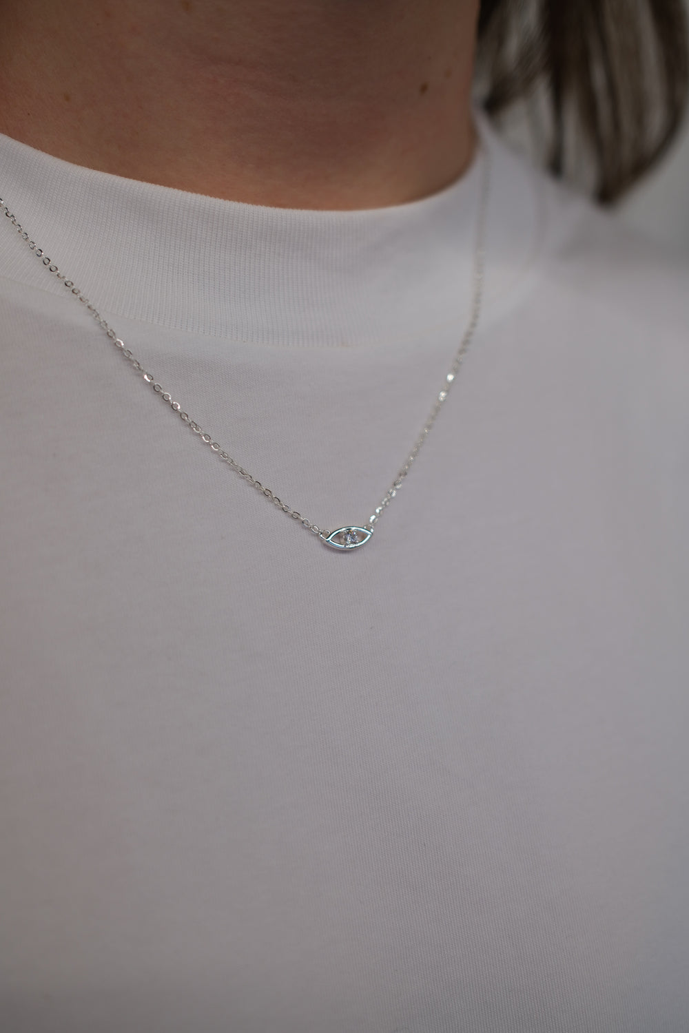 Zafino Evil Eye Necklace - Silver