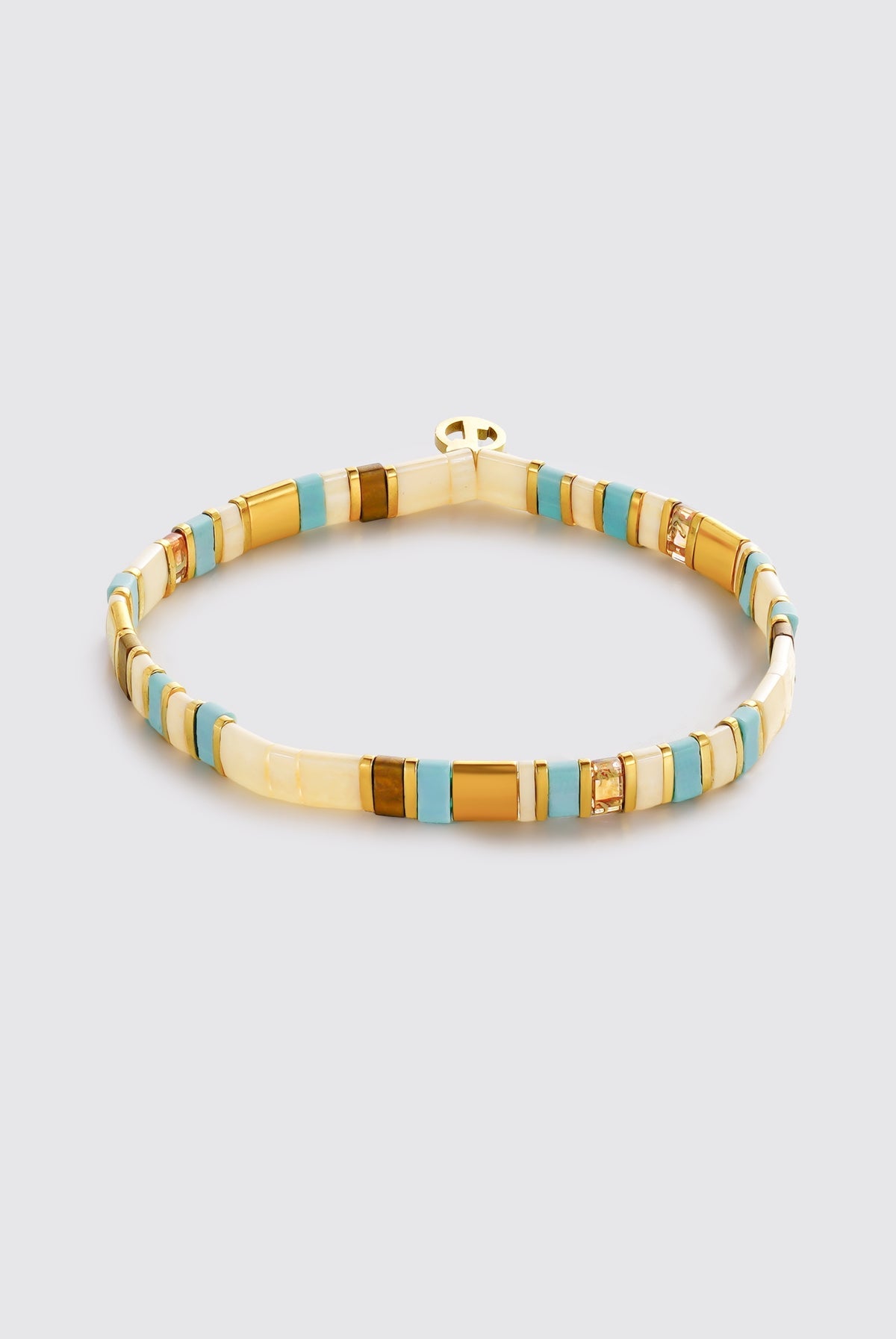 Zafino Tile Bracelet - Teal/Cream