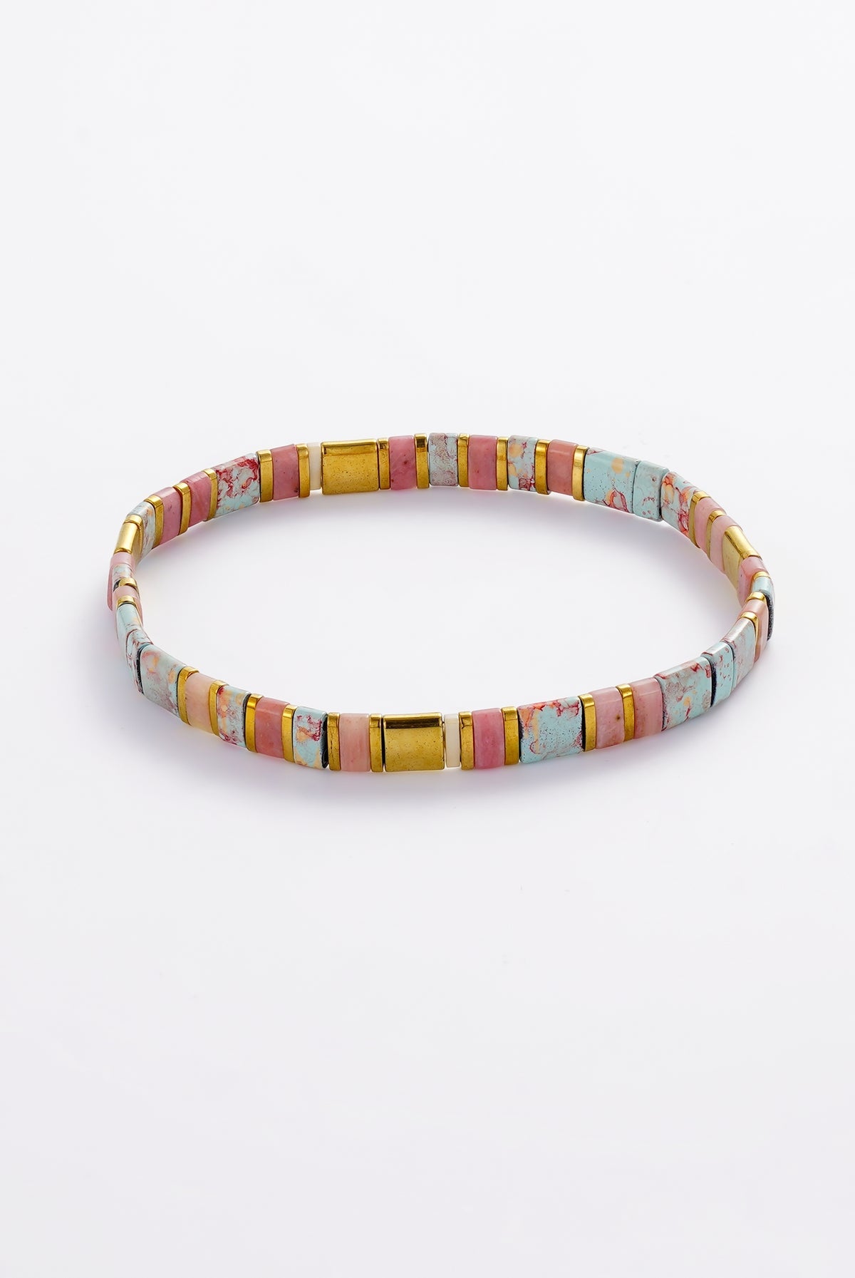 Zafino Tile Bracelet - Teal/Blush