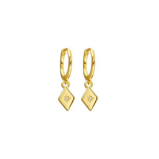 Sterling Silver Drop Earring with CZ Detail