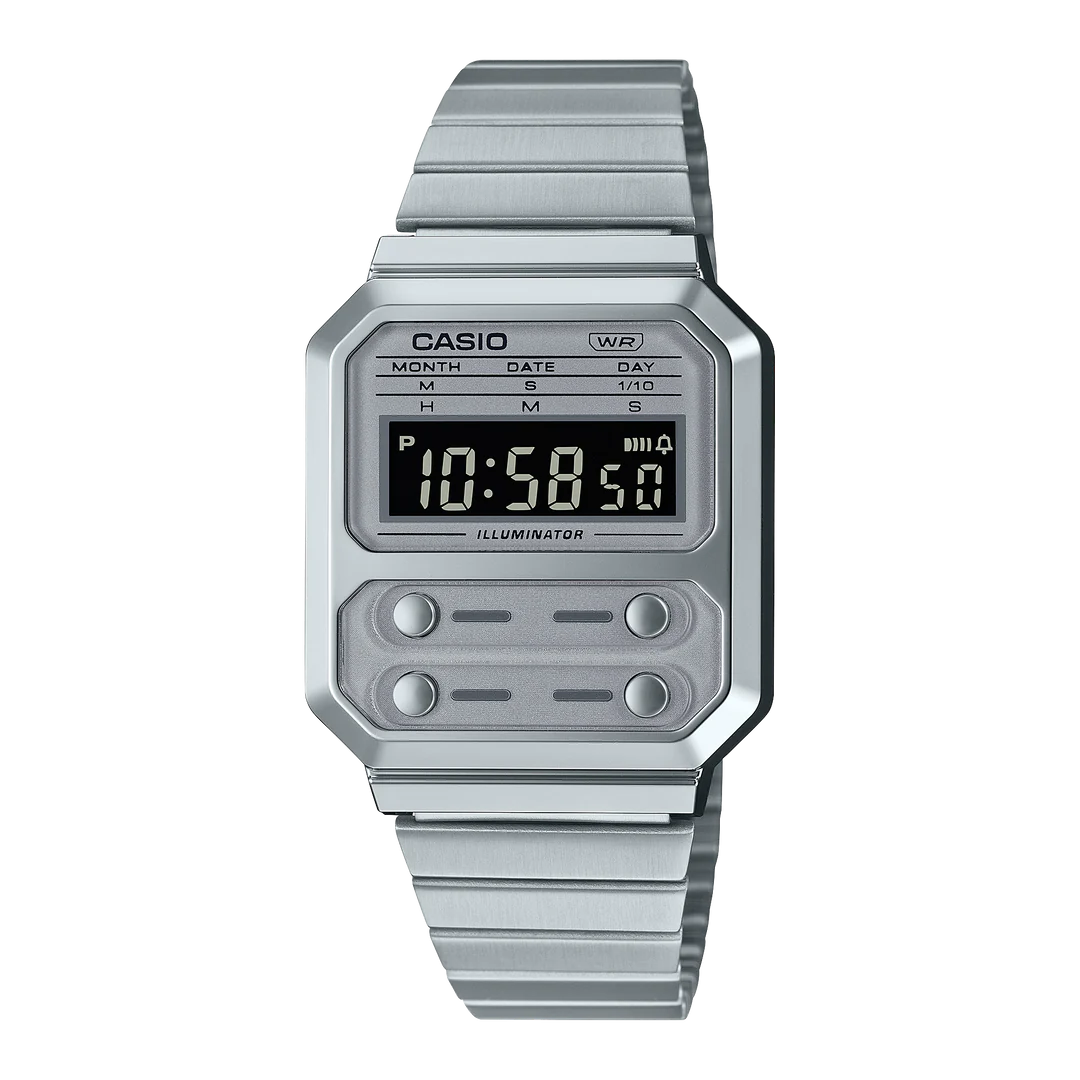 Casio Vintage Digital Series Silver A100WE-7B