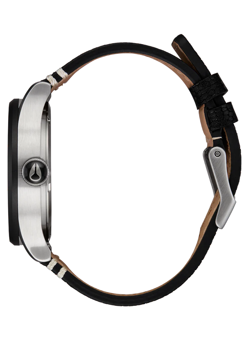 Nixon Sentry Leather Silver / Rosewood / Black