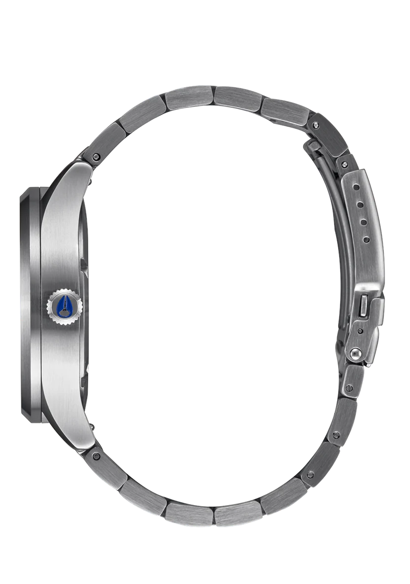 Nixon Sentry Solar Stainless Steel Navy Sunray/ Silver