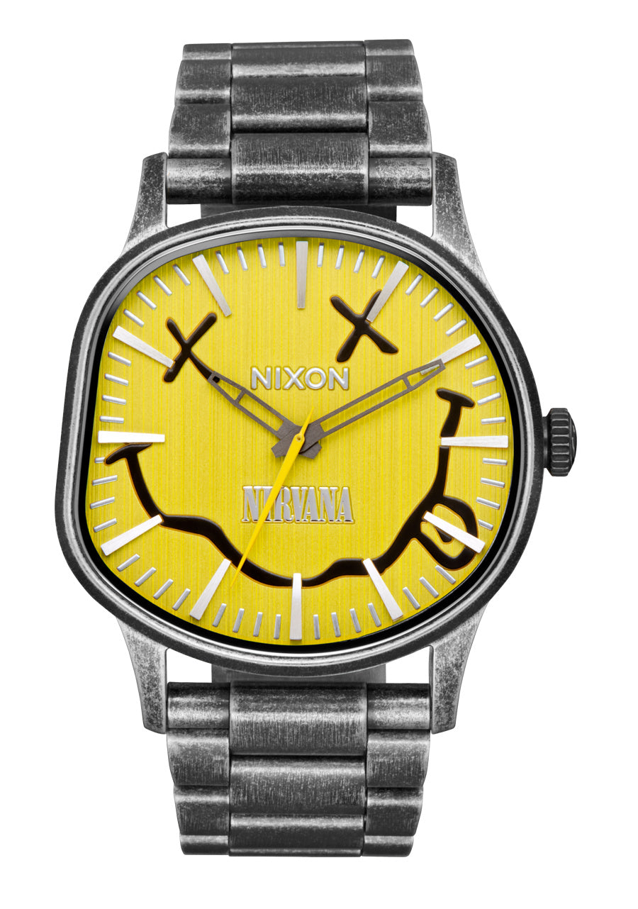 Nixon Sentry Wobble Yellow Nirvana Smiley