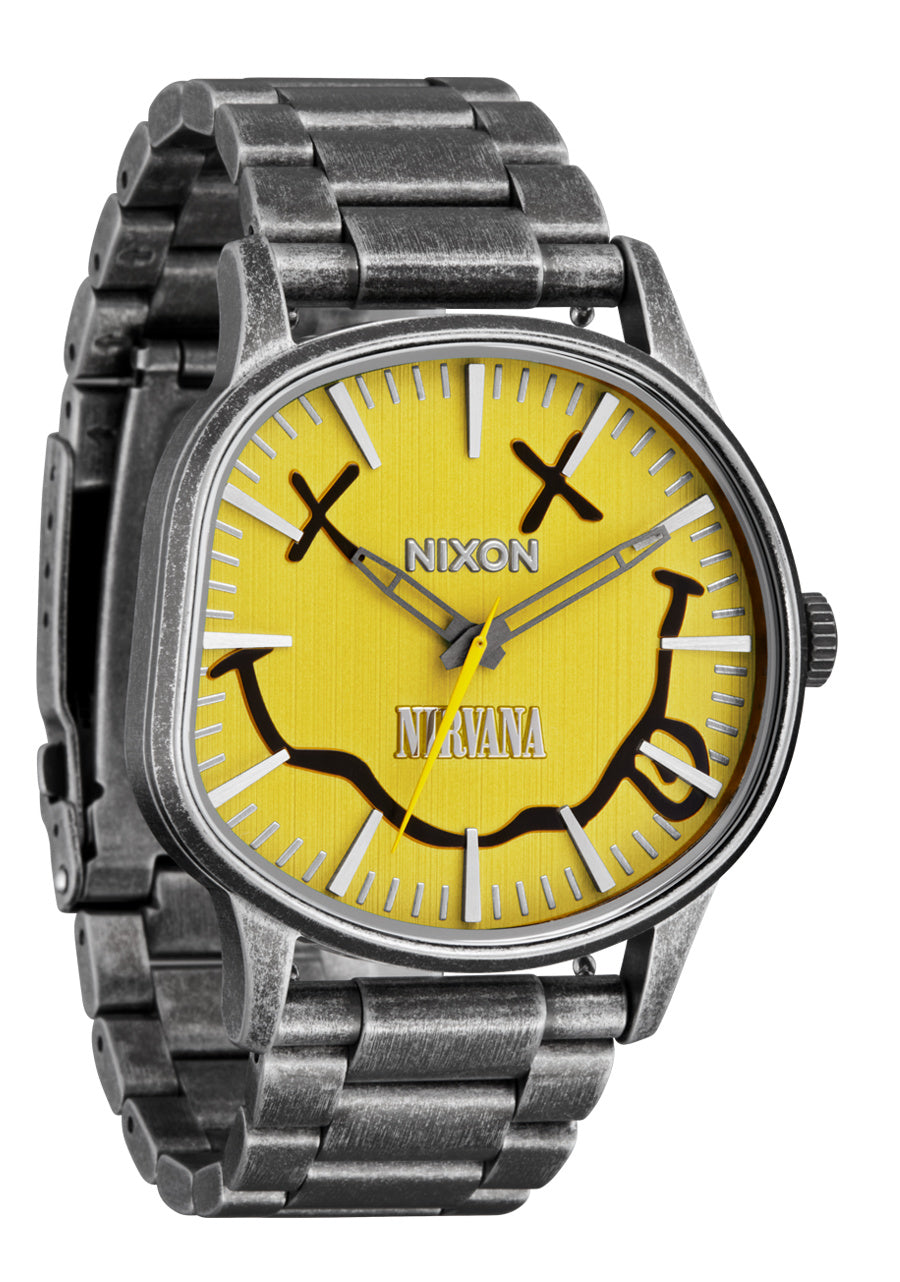 Nixon Sentry Wobble Yellow Nirvana Smiley